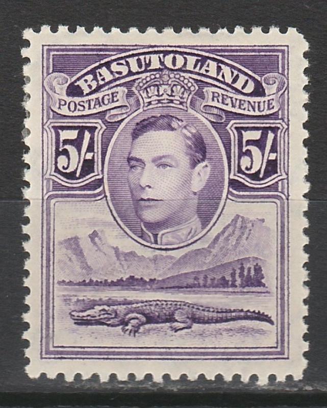 BASUTOLAND 1938 KGVI CROCODILE 5/-