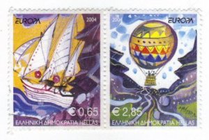 Greece #2110 balloon/ship pair used