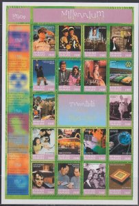 TOGO Sc # 1953 MNH SHEET of 18 + LABEL for the MILLENNIUM with NUMEROUS TOPICS