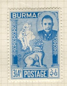 BURMA; 1948 early Independence issue Mint hinged 3.5a. value