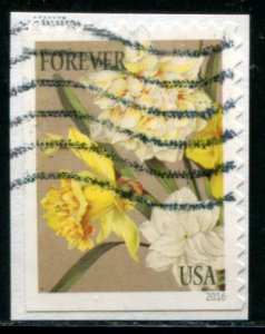 5051 US (49c) Botanical Art - Jonquils SA, used on paper