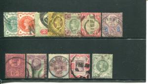 Great Britain #111-122 Used  F- VF