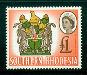 Southern Rhodesia Scott #108 MNH 1£ QEII Arms CV$14+