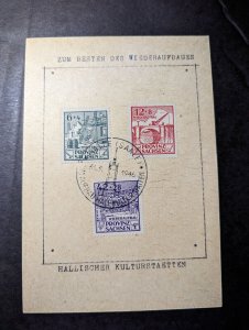 1946 Germany Sachsen Postage Souvenir Commemorative Postcard Cover