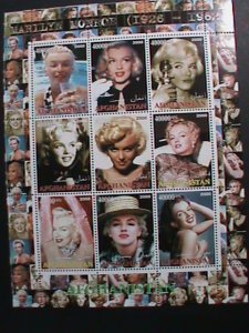 ​AFGHANISTAN - 2000 MARILYN MONROE MNH SHEET. #2 VERY RARE LLY,