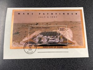 US FDC 3178 Mars Pathfinder $3 Souvenir Sheet First Day Of Issue 1998