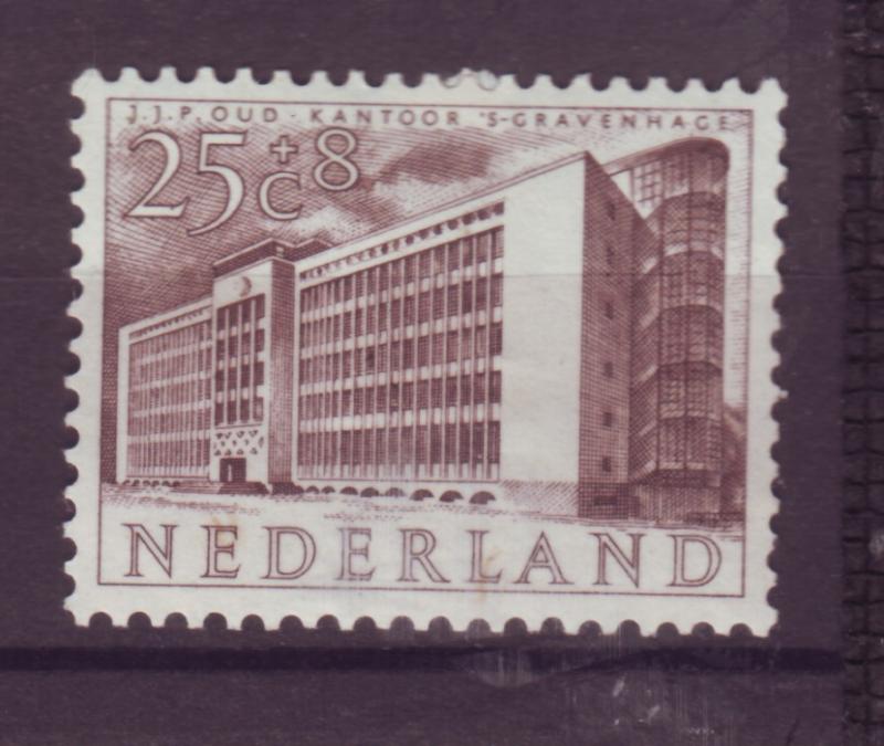 J15700 JLstamps 1955 netherlands hv of set mh #b280 building