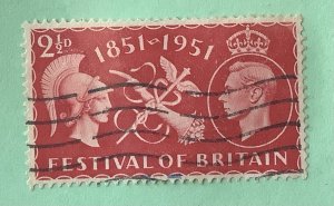 Great Britain 1951  Scott 290  used - 2.1/2p,  Festival  of  Britain