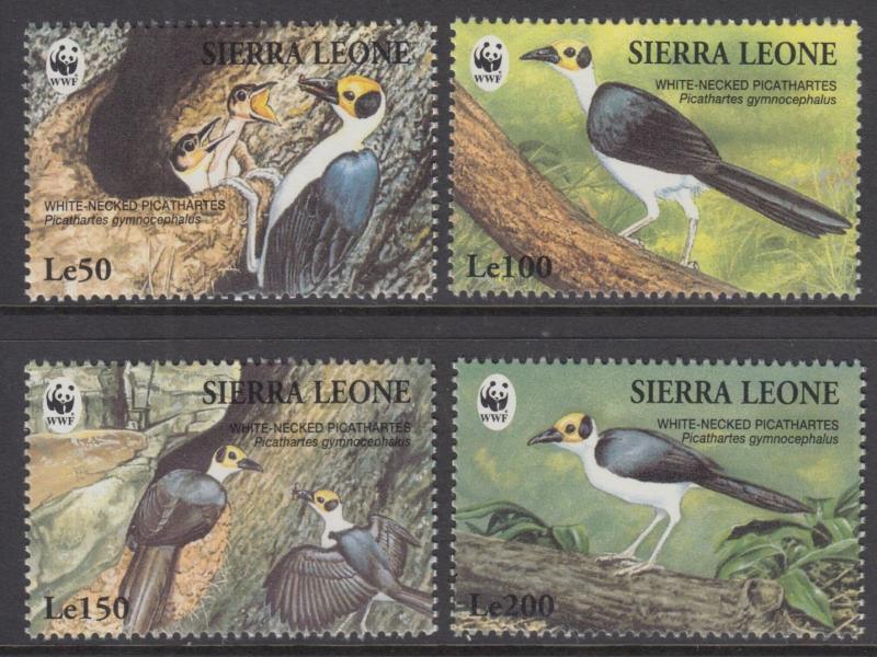 XG-BA129 SIERRA LEONE IND - Wwf, 1994 Birds, Nature MNH Set