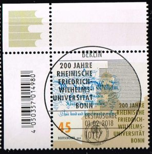Germany 2018, Sc.#3022 used,200th Anniv of the Friedrich-Wilhelm University,Bonn