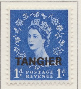 BRITISH MOROCCO TANGIER 1956-57 WMK ST EDWARD'S CROWN 1D MH* A30P5F40705-