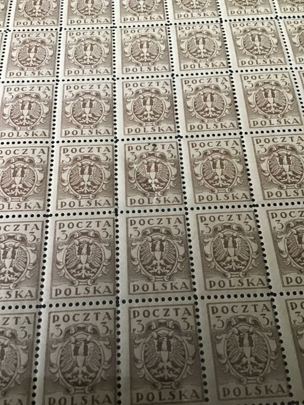 Poland 1919 polish eagle mint never hinged  stamps sheet seperating! Ref R28016