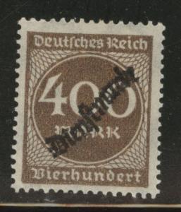 Germany Scott o27 official MH* stamp