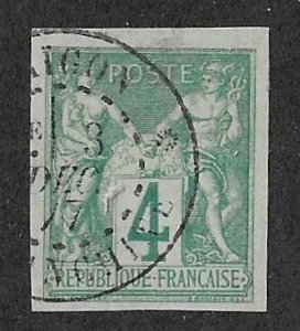 French Colonies Sc #25  4c imperf used VF