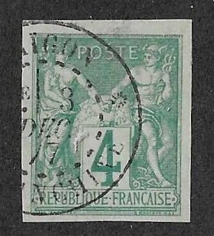 French Colonies Sc #25  4c imperf used VF