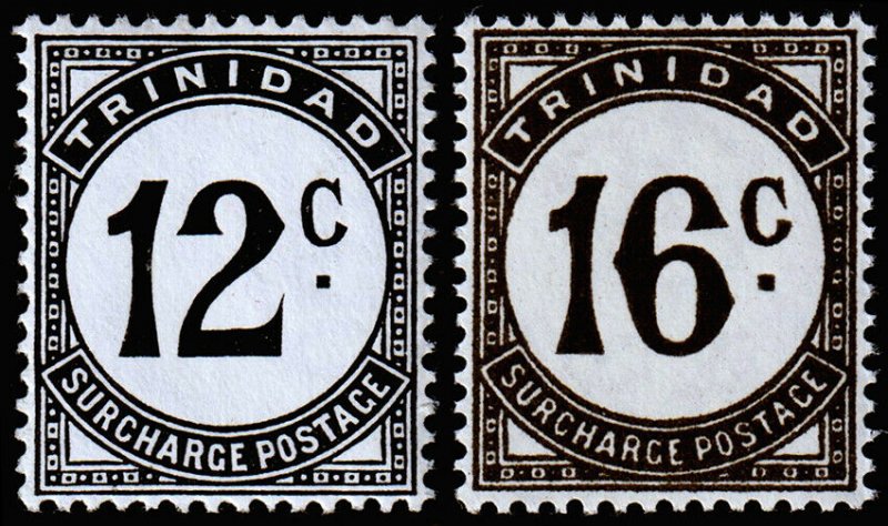 Trinidad & Tobago Scott J14-J15 (1947) Mint NH VF, CV $6.00 M