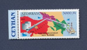 AZERBAIJAN - Scott 749 - MNH - oil pipeline, map  - Petroleum topic - 2003