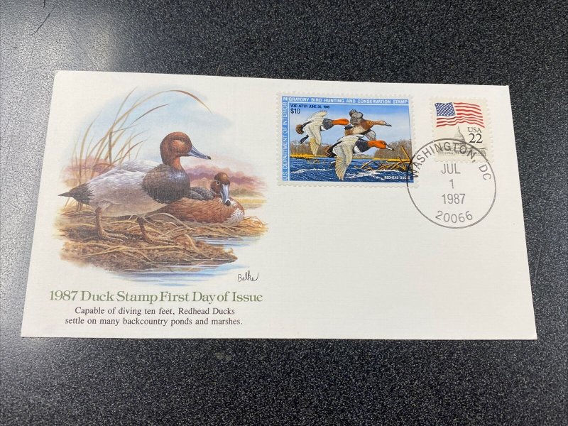 RW54 Redheads $10 Duck Stamp First Day Of Issued- Fleetwood Cover