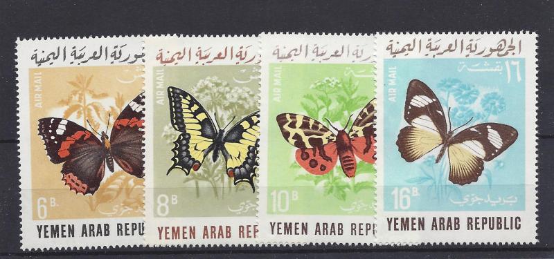 Yemen, C33A-33D, Butterflies Singles,**MNH**