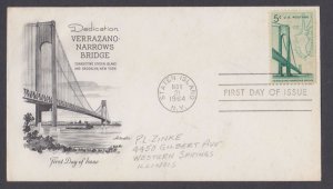 UNITED STATES USA - 1964 VERRAZANO NARROWS BRIDGE - FDC