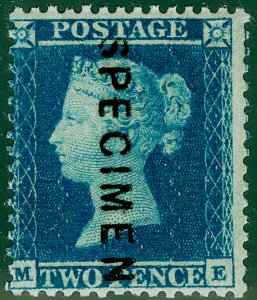 SG23s, 2d blue plate 4, SC14, NH MINT SPECIMEN. Cat £1700+ ME RPS CERT 