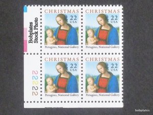 BOBPLATES #2244 Christmas Plate Block MNH ~ See Details for #s/Positions