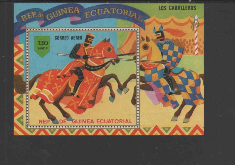 EQUATORIAL GUINEA 1978  ENGLISH KNIGHTS      MINT  VF NH  O.G  S/S   (EQ34  )
