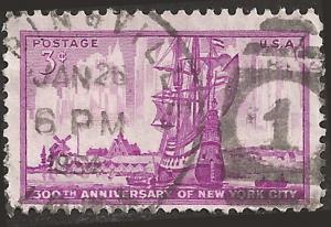 # 1027 USED NEW YORK CITY 300TH ANNIV.