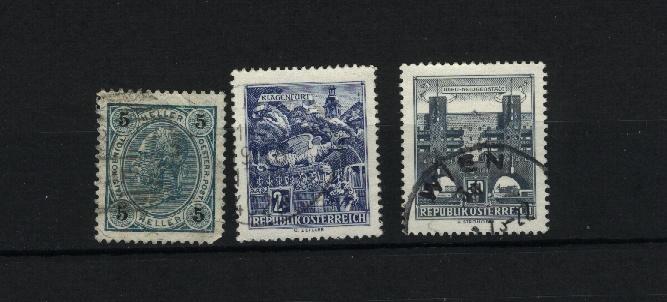 Austria  3 different  used PD