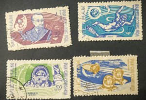 North Vietnam #385-388 USED space men