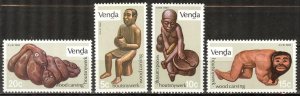 Venda RSA 1980 Folk Art Wood Carvings Set of 4 MNH