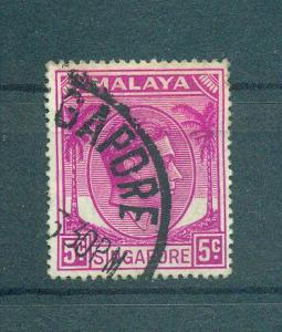 Malaya - Singapore sc# 5 used cat value $1.00