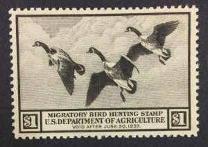 MOMEN: US STAMPS #RW3 DUCK MINT OG NH VF/XF LOT #75589*