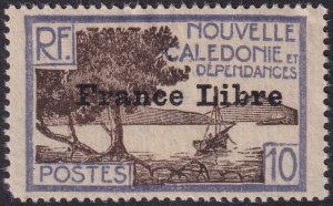 New Caledonia 1941 Sc 222 MH* lower corner damage