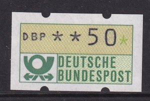 Germany   MNH  1981  automation machine labels 50 pf  automatenmarken