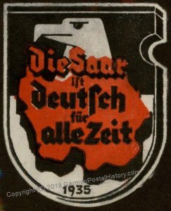 Germany 1935 Die Saar ist deutsch fuer alle Zeit Eternally German MNG 96211