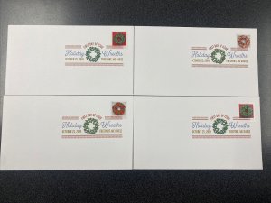 FDC 5424-27 Holiday Wreaths First Day Of Issued 2019 - 4 Covers