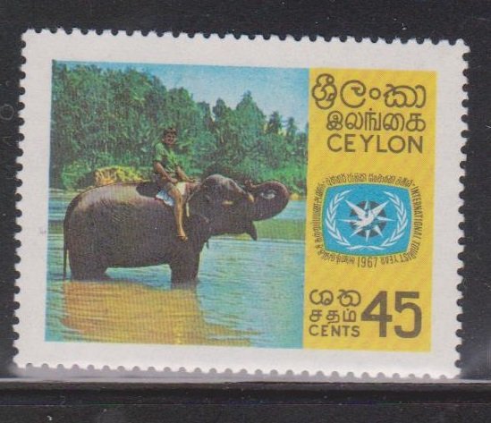 CEYLON Scott # 409 MH - Elephant