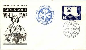 1957 Philippines FDC - Girl Scout World Camp - Manila - F14779