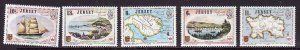 Jersey-Sc#190-4-unused NH set-Maps-Links with Canada-1978-