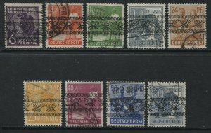 Germany overprinted with post horns various values to 80 pf used