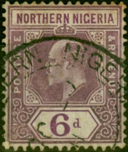 Northern Nigeria 1906 6d Dull Purple & Violet SG25b Chalk Good Used