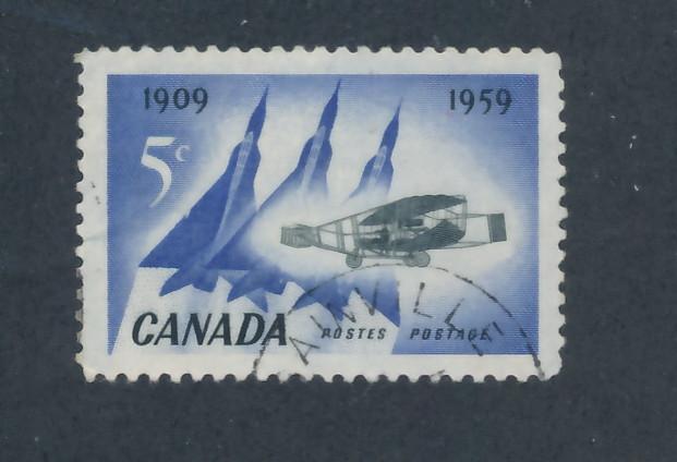 Canada  1959  Scott 383 used - 5c, Airplane 