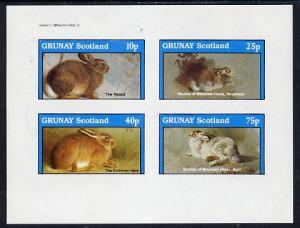 Grunay 1982 Animals (Rabbits) imperf  set of 4 values (10...