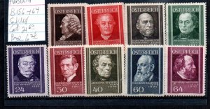 Austria B156-B164 Set. Mint hinged