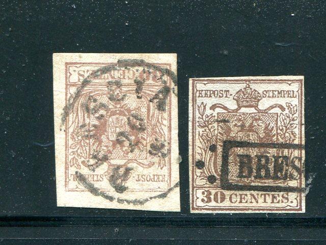 Austria Lombardy #5c  pale brown VF