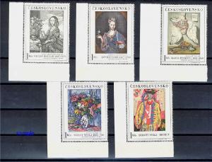 CZECHOSLOVAKIA, PAINTINGS 1966, VF MNH SET!