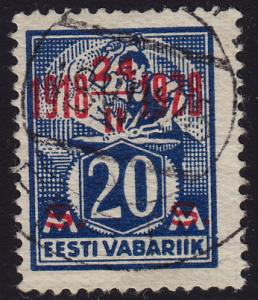 Estonia - 1928 - Scott #88 - used - Overprint