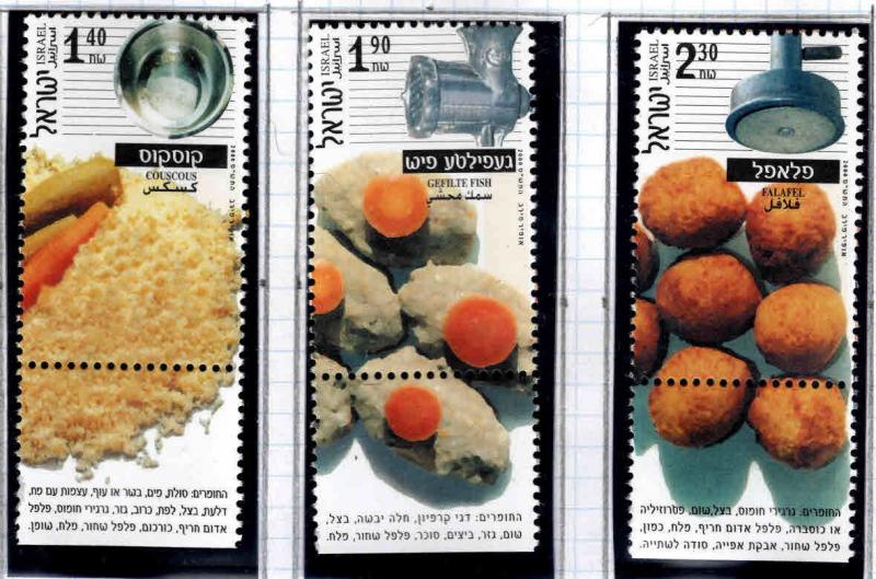 ISRAEL Scott 1412-1414 MNH** food stamp set with tabs