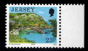 Jersey Scott 496 stamp 1990 Inscription